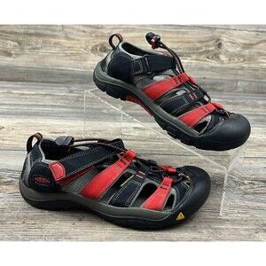 Keen Newport H2 Black Red Outdoor Water Sandals Shoes 1014258 Unisex Kids Size 4